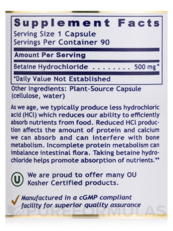 Premier HCL - 90 Plant-Source Capsules - Alternate View 5