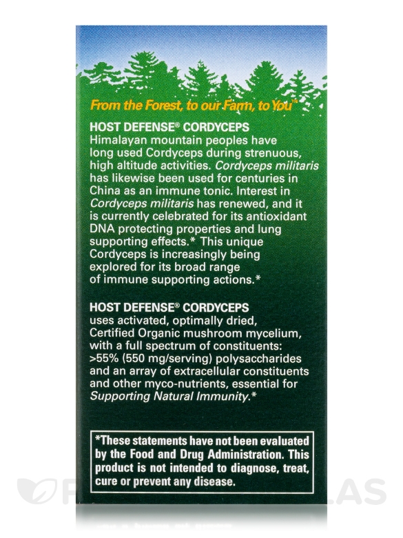 Organic Cordyceps - 30 Vegetarian Capsules - Alternate View 5