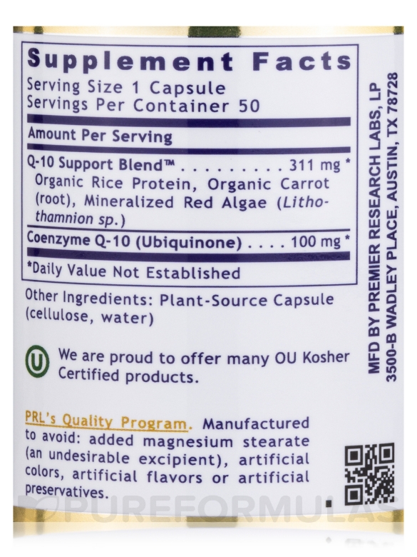 Premier CoQ-10 - 50 Plant-Source Capsules - Alternate View 5