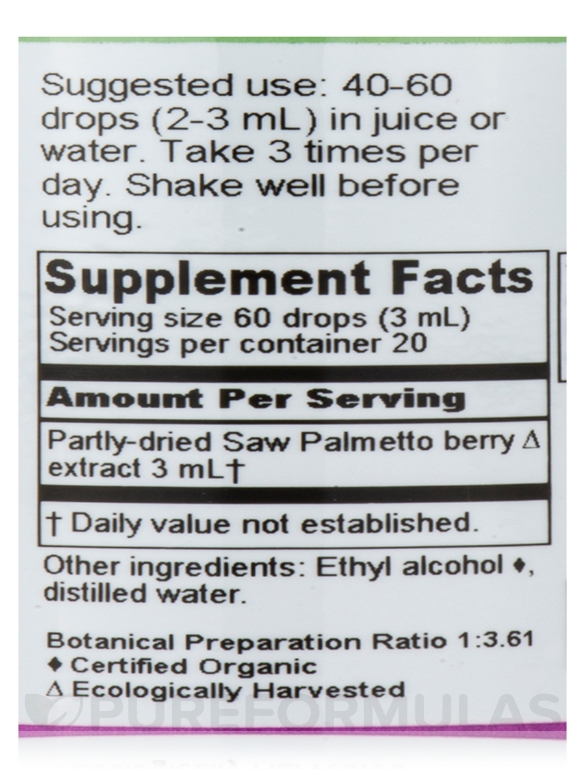 Saw Palmetto Extract - 2 fl. oz (60 ml) - Alternate View 3