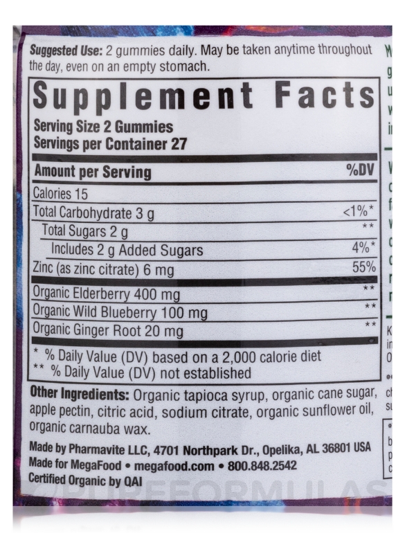 Elderberry Immune Support - 54 Gummies - Alternate View 4