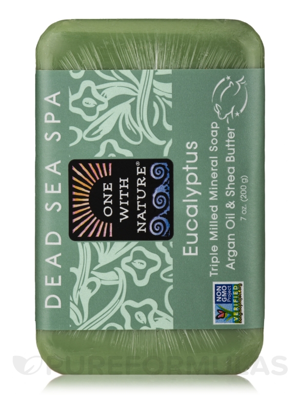 Eucalyptus - Triple Milled Mineral Soap Bar with Argan Oil & Shea Butter - 7 oz (200 Grams) - Alternate View 3