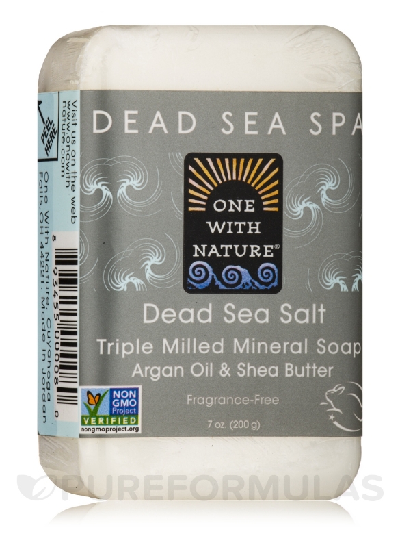 Dead Sea Salt - Triple Milled Mineral Soap Bar with Argan Oil & Shea Butter - 7 oz (200 Grams)