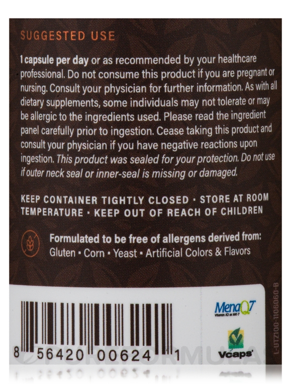 Vitamin K2 180 mcg - 60 Capsules - Alternate View 5