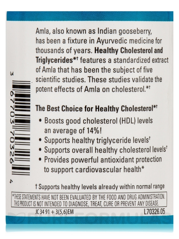 Healthy Cholesterol and Triglycerides - 60 Capsules - Alternate View 5