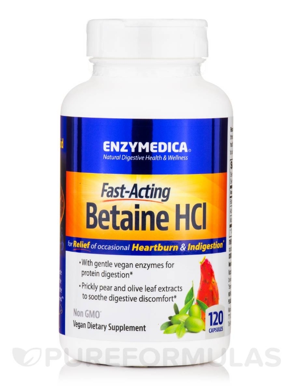 Fast-Acting Betaine HCL - 120 Capsules - Alternate View 6