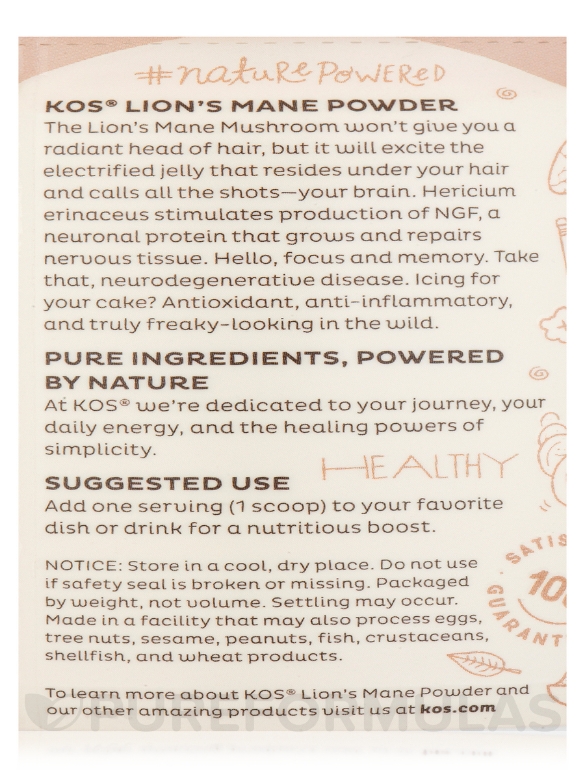 Organic Lion's Mane Powder - 12.84 oz (364 Grams) - Alternate View 5