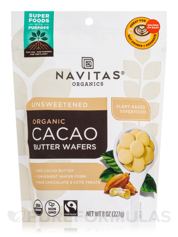 Organic Cacao Butter Wafers - 8 oz (227 Grams)