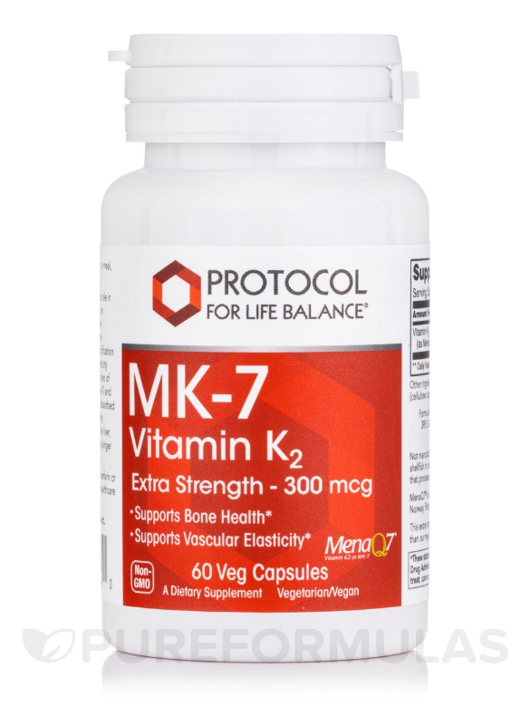 MK-7 Vitamin K2 300 mcg - 60 Veg Capsules