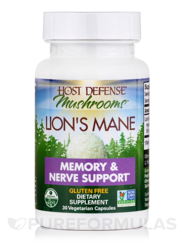 Organic Lion's Mane - 30 Vegetarian Capsules - Alternate View 2