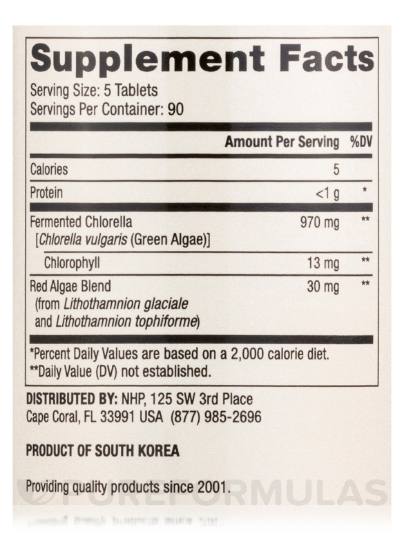 Fermented Chlorella - 450 Tablets - Alternate View 3