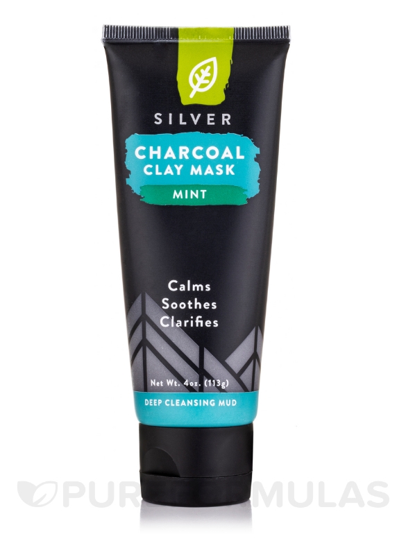 Silver Charcoal Clay Mask - Mint - 4 oz (113 Grams)