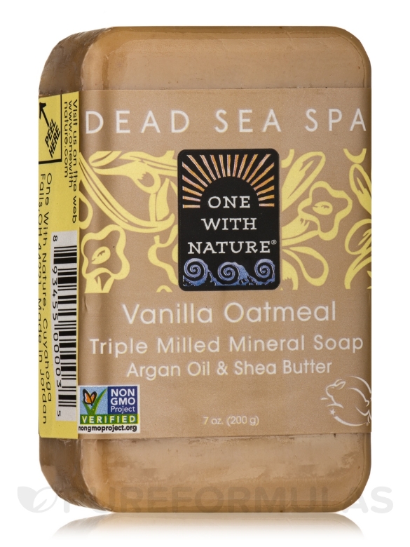 Vanilla Oatmeal - Triple Milled Mineral Soap Bar with Argan Oil & Shea Butter - 7 oz (200 Grams)