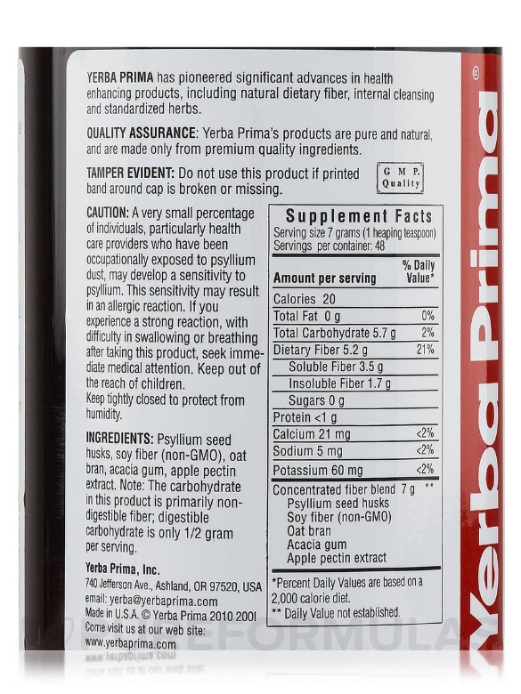 Daily Fiber Formula Regular - 12 oz (340 Grams) - Alternate View 4