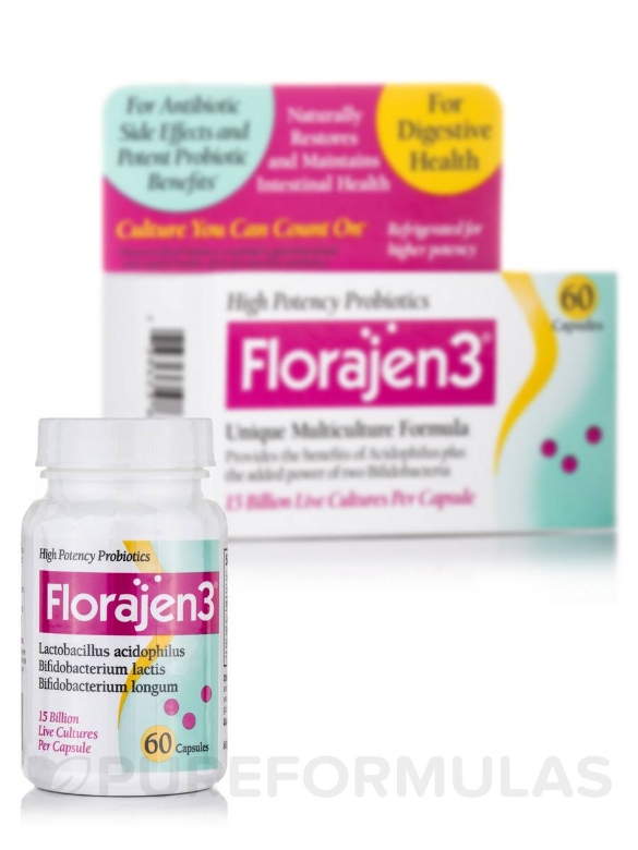 Florajen 3® 15 Billion - 60 Capsules