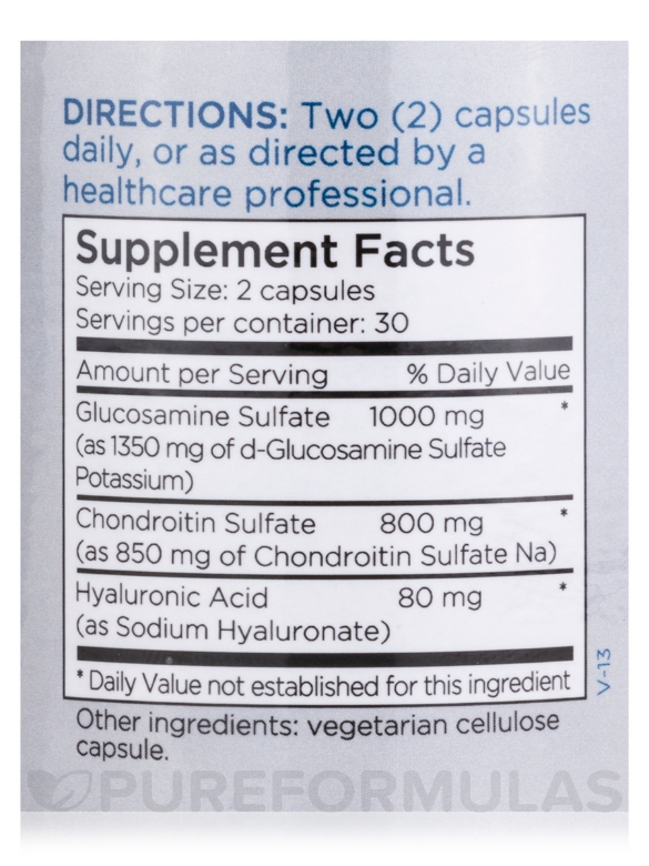 Glucosamine Chondroitin with Hyaluronic Acid - 60 Capsules - Alternate View 3