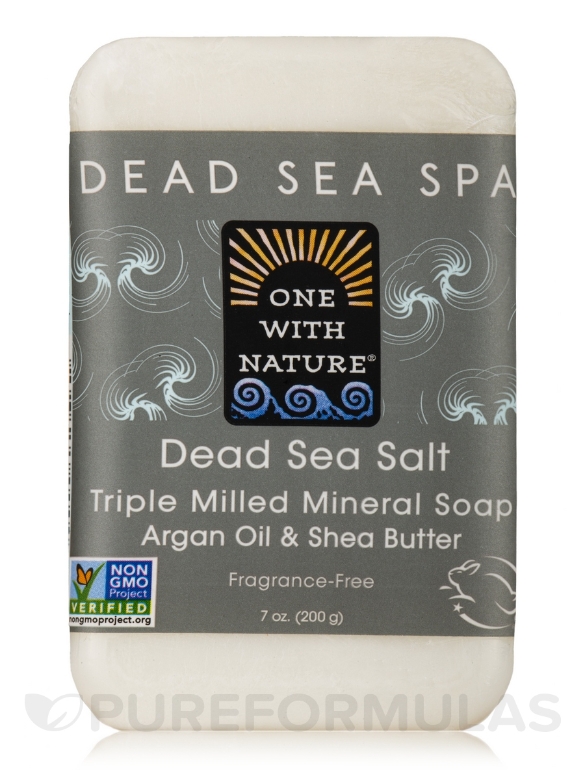 Dead Sea Salt - Triple Milled Mineral Soap Bar with Argan Oil & Shea Butter - 7 oz (200 Grams) - Alternate View 1