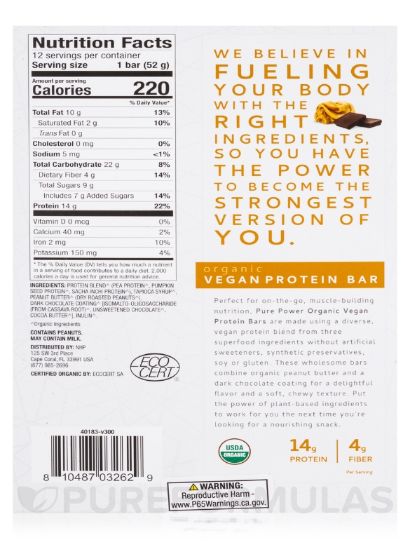 Organic Vegan Protein Bar