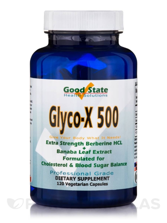 Glyco-X 500 with Extra Strength Berberine HCL - 120 Vegetarian Capsules