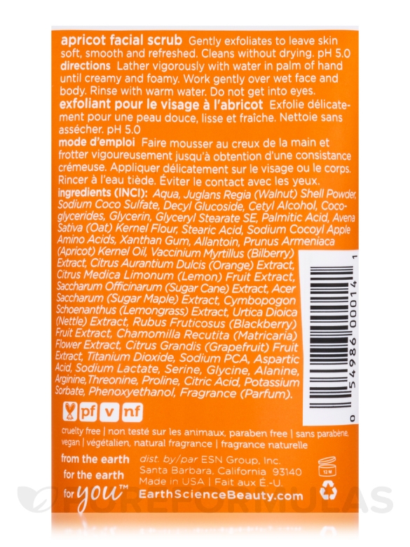 Apricot Gentle Facial Scrub Cream - 4 fl. oz (118 ml) - Alternate View 2