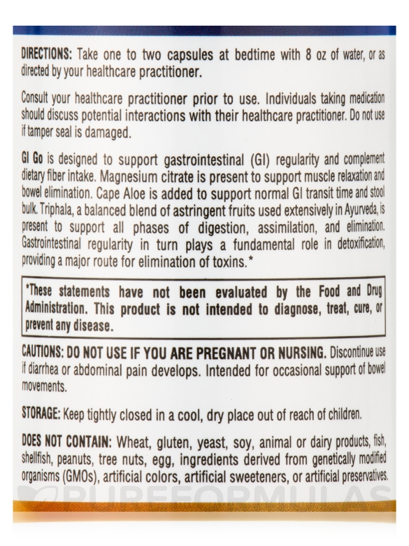 GI Go - 60 Vegetarian Capsules - Alternate View 4