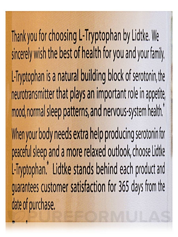 L-Tryptophan 500 mg - 120 Capsules - Alternate View 5