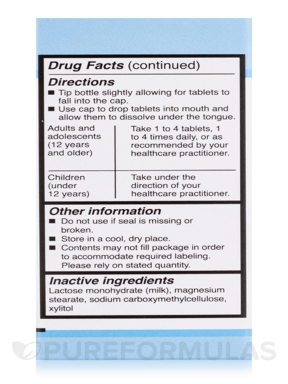 SCHUESSLER - Calcarea Fluorica 6X - 100 Tablets - Alternate View 8