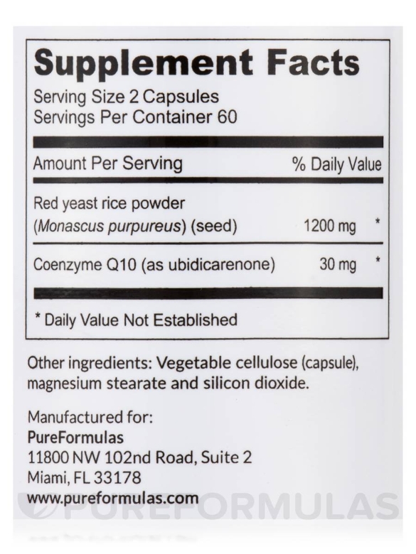 Red Yeast Rice 1200 mg with CoQ10 - 120 Vegetarian Capsules - Alternate View 5