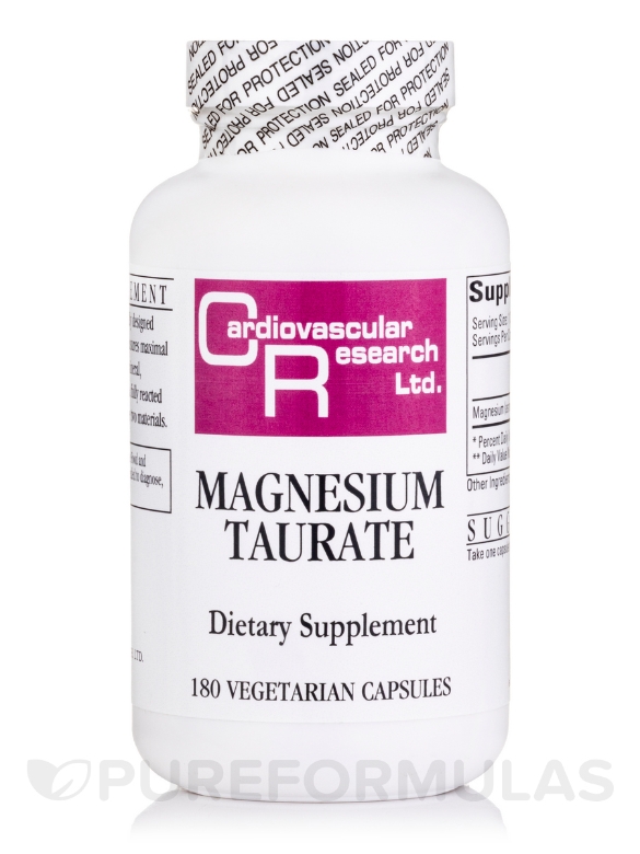 Magnesium Taurate - 180 Vegetarian Capsules