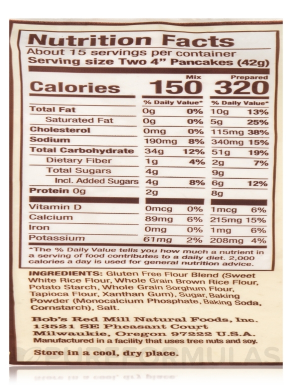 Gluten Free Pancake Mix - 22 oz (623 Grams) - Alternate View 4