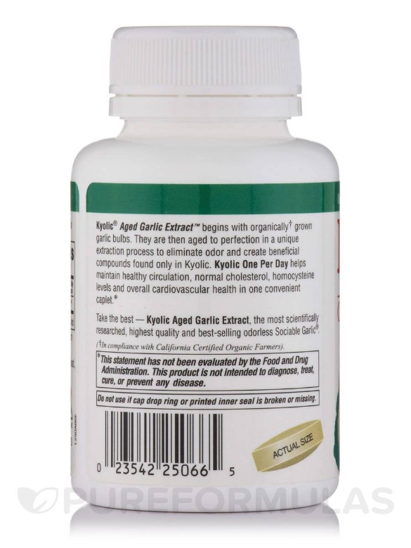 Kyolic Cardiovascular One Per Day - 60 Caplets - Alternate View 2