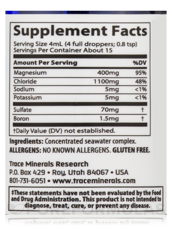 Liquid Ionic Magnesium 400 mg - 2 fl. oz (59 ml) - Alternate View 3