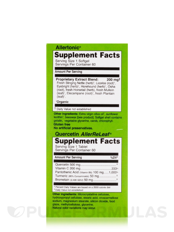 Allergy ReLeaf® System - 2 Bottles - 60 ct bottles (Allertonic® & Quercetin AllerReLeaf®) - Alternate View 4