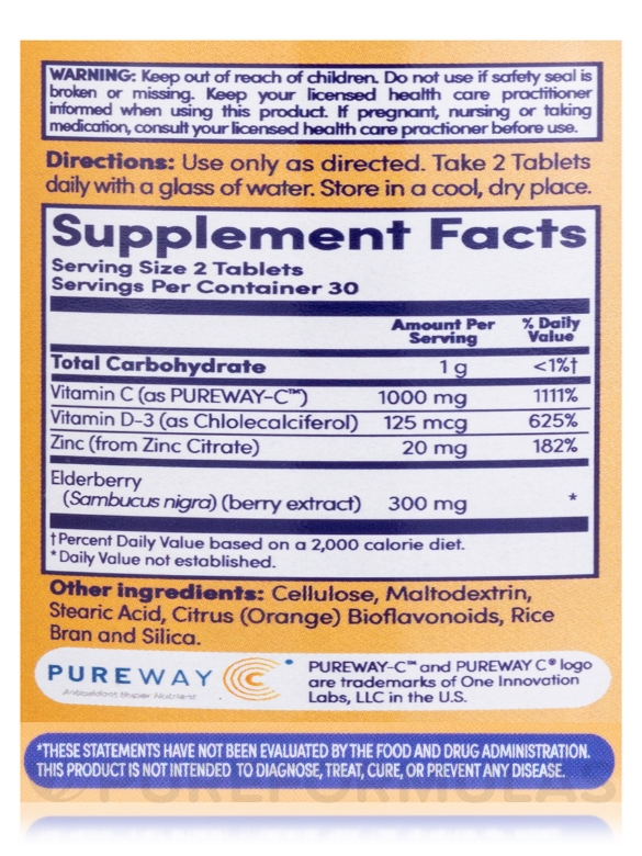 Super C+ Elderberry - 60 Tablets - Alternate View 4