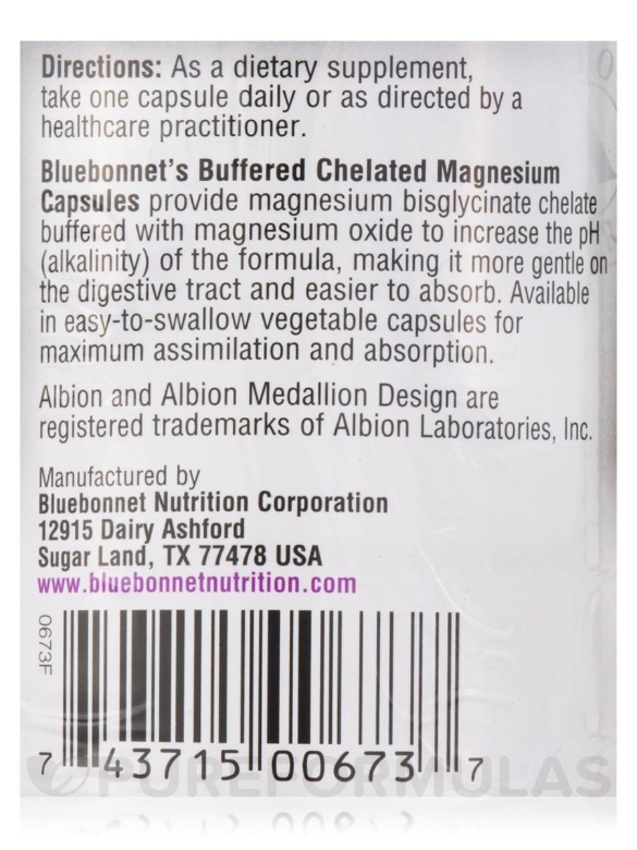 Buffered Chelated Magnesium - 120 Vegetable Capsules - Alternate View 4