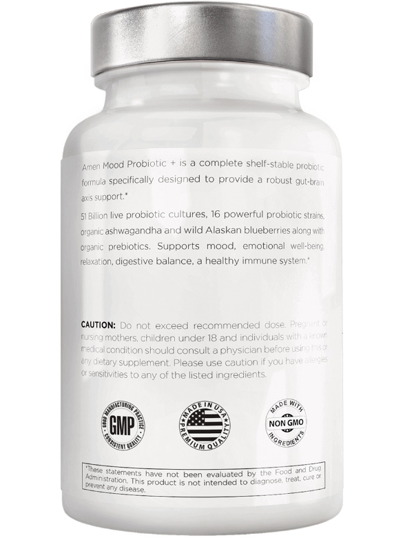 Mood Probiotic + 51 Billion CFU - 60 Vegetarian Capsules - Alternate View 1