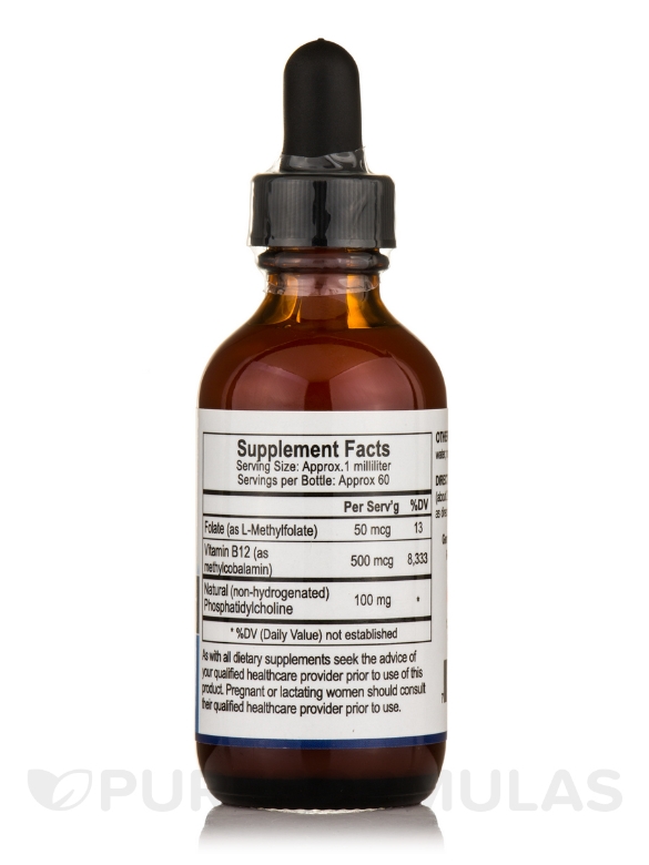 Liposomal B12/Methylfolate - 2 fl. oz (60 ml) - Alternate View 1