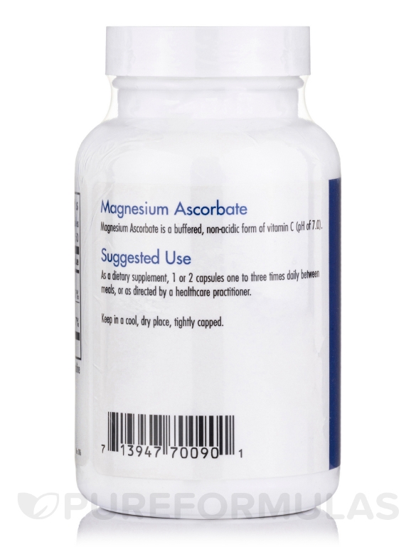 Magnesium Ascorbate - 100 Vegetarian Capsules - Alternate View 2