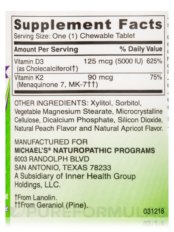 Vitamin D3 (5000 IU) with Vitamin K2