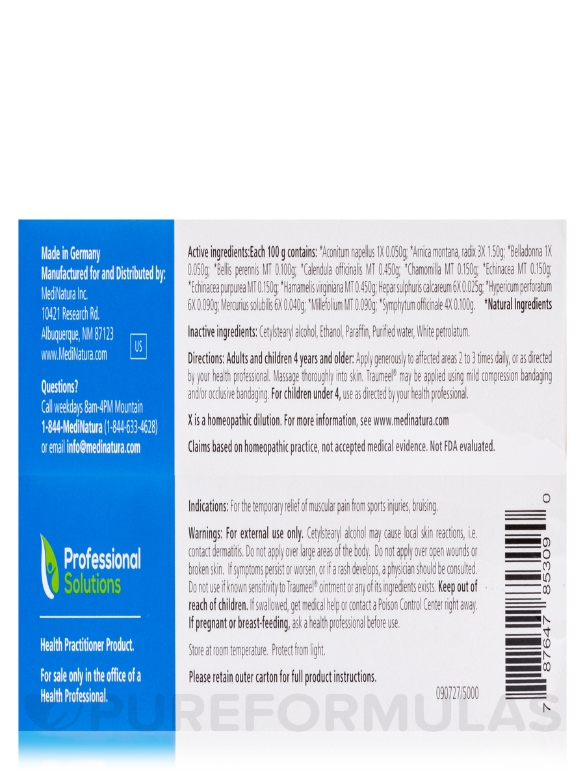 Traumeel® Analgesic Ointment - 3.53 oz (100 Grams) - Alternate View 7