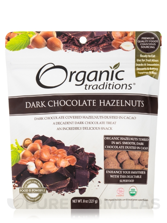 Dark Chocolate Hazelnuts - 8 oz (227 Grams)