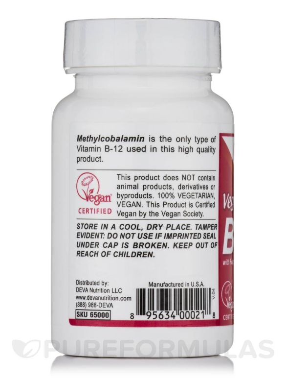 Vegan Vitamin B-12 - 90 Sublingual Tablets - Alternate View 2