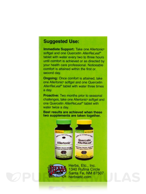 Allergy ReLeaf® System - 2 Bottles - 60 ct bottles (Allertonic® & Quercetin AllerReLeaf®) - Alternate View 6