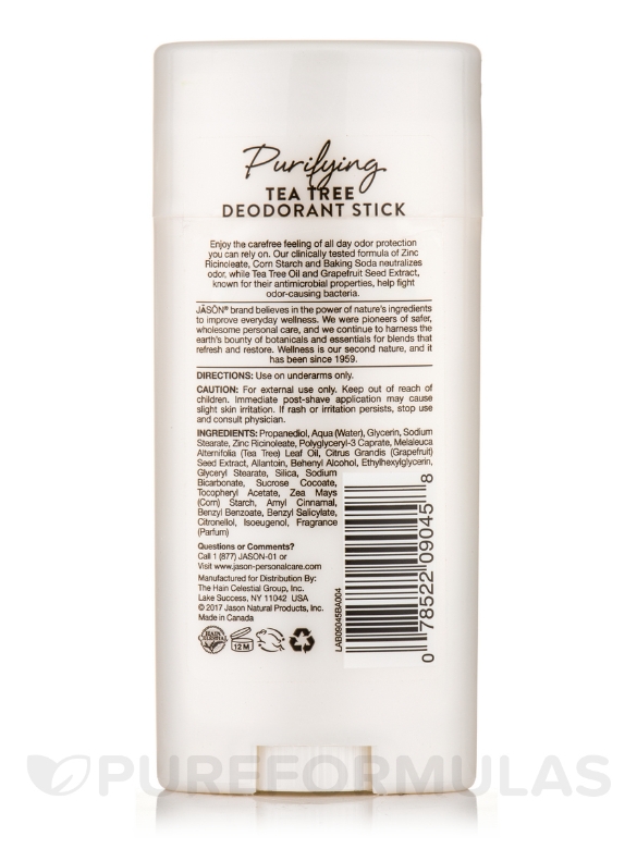 Purifying Tea Tree Deodorant Stick - 2.5 oz (71 Grams) - Alternate View 1