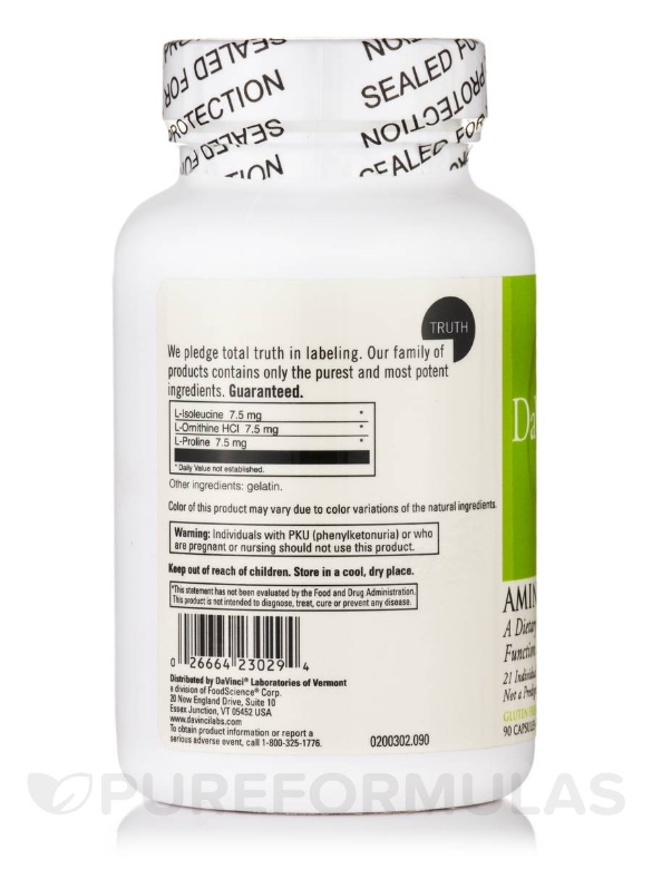 Amino 21™ 750 mg - 90 Capsules - Alternate View 2