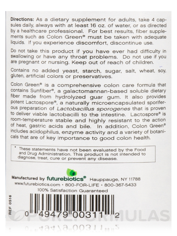 Colon Green® - 150 Capsules - Alternate View 4