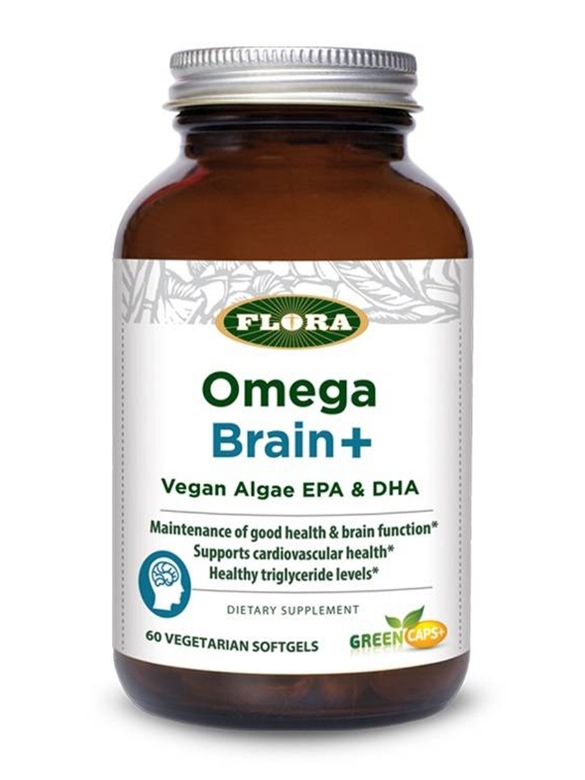 Omega Brain+ Vegan Algae EPA & DHA - 60 Vegetarian Softgels