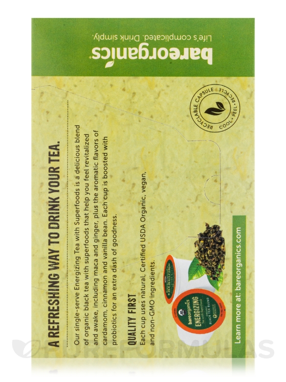 Organic Energizing Tea with Superfoods - 12 Single-serve Cups (2.12 oz / 60 Grams) - Alternate View 2