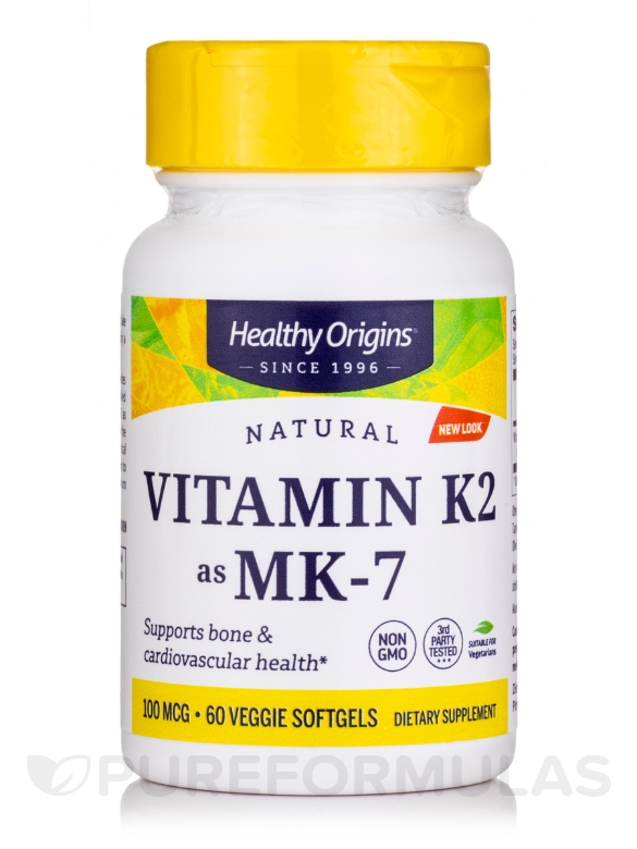 Vitamin K2 as MK-7 100 mcg - 60 Veggie Softgels