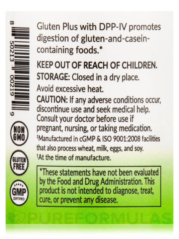 Gluten Plus (Extra Strength) - Gluten Digestion - 30 Capsules - Alternate View 4